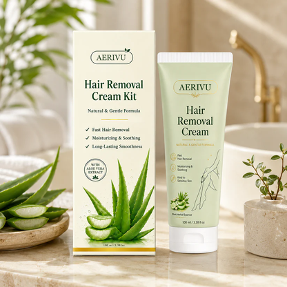 AERIVU™ Natural Gentle Hair Removal Cream | For Women & Men, Sensitive Skin