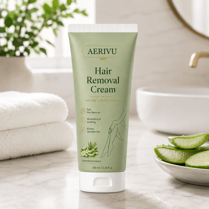 AERIVU™ Natural Gentle Hair Removal Cream | For Women & Men, Sensitive Skin