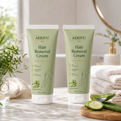 AERIVU™ Natural Gentle Hair Removal Cream | For Women & Men, Sensitive Skin