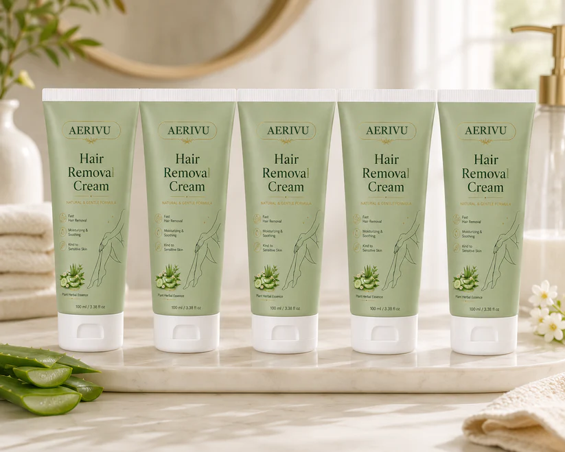 AERIVU™ Natural Gentle Hair Removal Cream | For Women & Men, Sensitive Skin