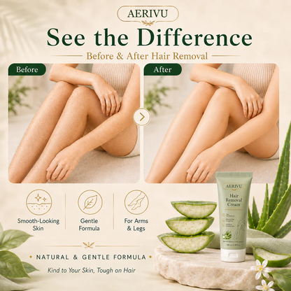 AERIVU™ Natural Gentle Hair Removal Cream | For Women & Men, Sensitive Skin