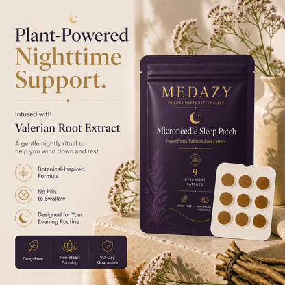 Medazy Microneedle Sleep Patches – Valerian Root, 9 Overnight Patches