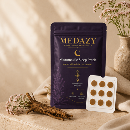 Medazy Microneedle Sleep Patches – Valerian Root, 9 Overnight Patches