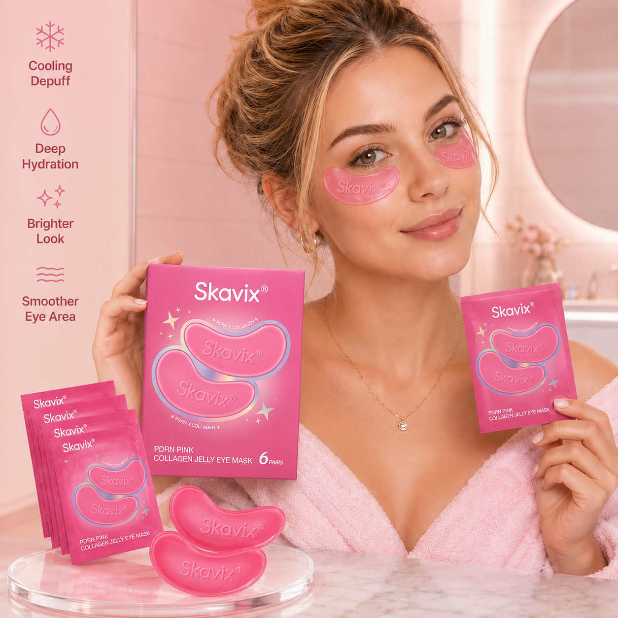 [NEW]PDRN Pink Collagen Jelly Eye Mask