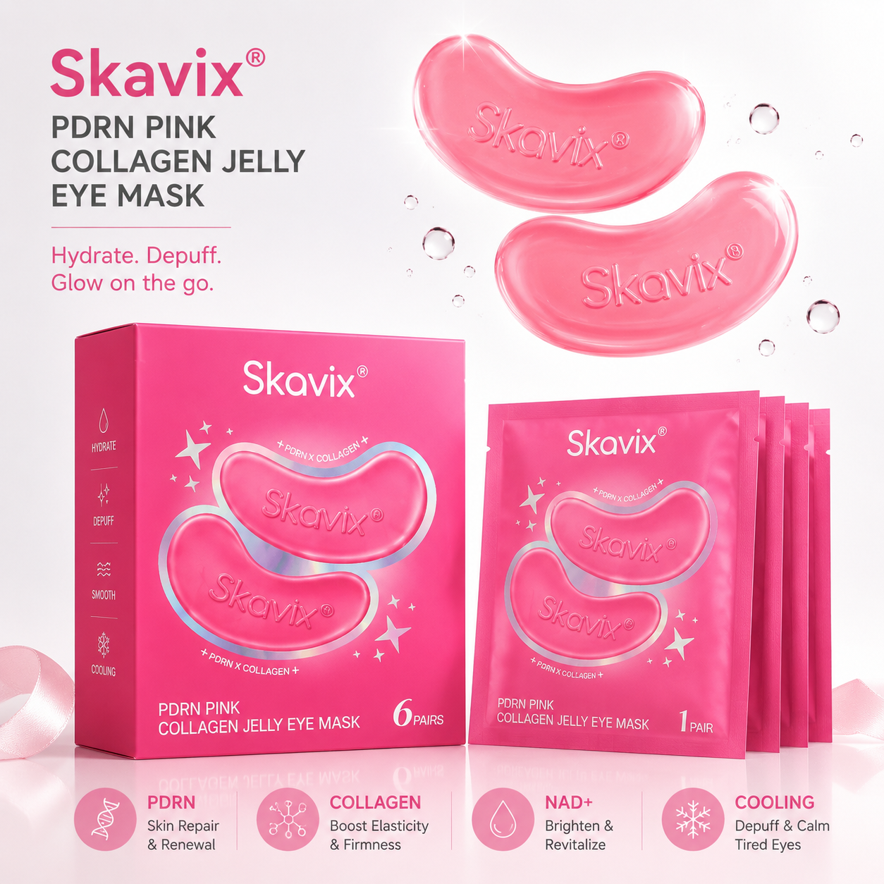[NEW]PDRN Pink Collagen Jelly Eye Mask